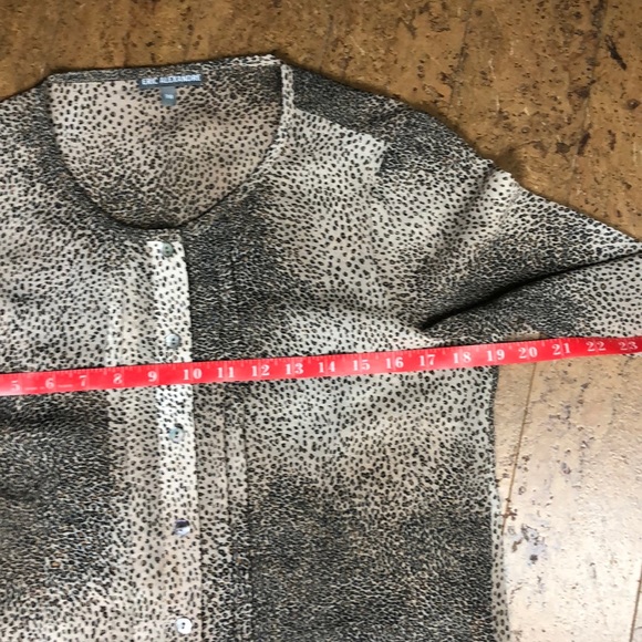 Designer Eric Alexander Sheer Silk Top M (38) - Picture 6 of 11